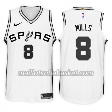 Maillot Homme San Antonio Spurs Patty Mills 8 Nike 2017-18 Blanc Swingman